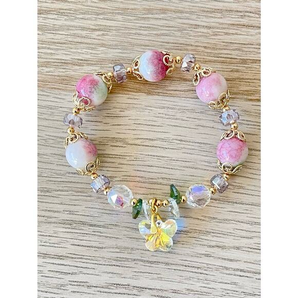 Swarovski Beaded Charm Butterfly Bracelet - Picture 5 of 7